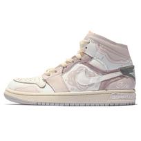 Jordan Air Jordan 1 Mid top Vintage Basketball Shoes GS Pink Beige DQ3726-100(TeamM-) 37.5