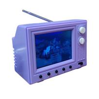 Mini TV Su Vaizdo Atkūrimu Mini Veikiantis Televizorius Lėlių Nameliams 1/12 Mastelio Su Besisukančia Antena USB Įkraunama Baterija Miniatiūriniai Baldai Žaislas Dovana