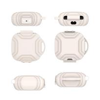 Skirta SHOKZ OpenFit Air (T511) Ausinių Apsauginis Dangtelis Atsparus Smūgiams Minkštas Ausinių Dėklas Silikoninis Dangtelis Skirtas Shokz OpenFit Air balta