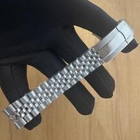 Suderinama su Rolex Plieninės apyrankės Datejust Datejust Oyster Perpetual Vyriška nerūdijančio plieno vientisa lenktų grandžių apyrankė 20mm21mm 21mm sidabras