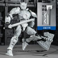 Twin-knife Guard Mecha/Scythe Messenger Model 3D Printed Multi-Jointed Movable Lucky Robot 13 Action Figure Dummy Assembly Toy white