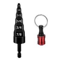 CYCLI-HVAC Repair Tool+Bit Holder,Air Conditioner Copper Pipe Flaring Tool Bit 1/4In,3/8In,1/2In,5/8In,3/4In And 7/8In Bits