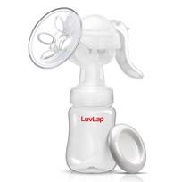 LuvLap Comfy Manual Breast Pump with 3 Level Suction, Ergonomic Handle, Soft Silicone Massage Cushion, and Free Breast Pads