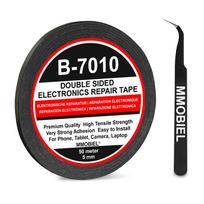 MMOBIEL Acrylic Strong Adhesive 5mm 50m Long for Smartphone Tablet Repair Double-Sided Tape, Wide, (Black), & juoda
