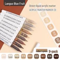 Blue Fruit Liquid Acrylic Marker: Skin Tone 2.0, Child's Watercolor & Student Drawing Pen Inspire Your Fingertips