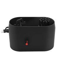 Automatinis kavos tirščių dėžutės valiklis Kavos portafilterio valymo rinkinys USB Neišsipilanti elektrinė kavos tirščių dėžutės valymo priemonė namų naudojimui ir kavos parduotuvei juoda