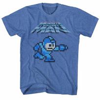 Mega Man Mega Gunner Royal Heather Adult T-Shirt XL