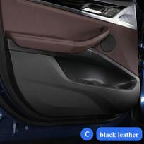 4PCS For BMW X1 X3 X5 X6 X7 F48 F39 G01 G02 G05 F16 Leather Carbon Fiber Sticker Door Anti Kick Cover Protection Mat X1 16-22 F48 juoda