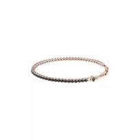 Maserati Tennis Rose Gold Tone Stainless Steel With Black Zircons Bracelet JM425AVC07 For Men