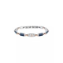 Maserati Jewels Blue, Gold Tone And Silver Tone Stainless Steel Bracelet JM425ATZ67 For Men