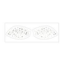 Metallic Eye Tattoo Stickers, Waterproof Temporary Freckle Decals, Sparkling Foil Eye Makeup for Festival Party, Glitter Face Art L