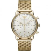 Emporio Armani AR11315 Chronografas Nerūdijančio Plieno Vyriškas Laikrodis 43mm auksas