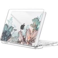 Case for MacBook Neo 13 Inch 2026, Ultra Slim Lightweight Hard Protection Elegant Plant Pattern rožinė
