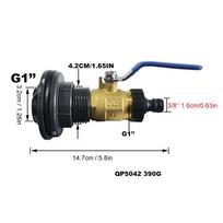 1Set 3Pc IBC water tank outlet valve nipple switch set G1 '' external threaded copper valve Plastic pacifier Garden watering (as the picture,1 inch)