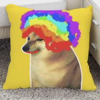 Ew Doge Meme Funny Print Pillow Case Cushion Cover For Bedroom Living Room Home Decor Peach skin 18*18(CM)-1Pcs