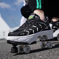 Laisvalaikio riedučiai 4 ratų parkūro batai riedlenčių batai miesto gatvės sportiniai batai keturračiai deformuojami riedučiai 41