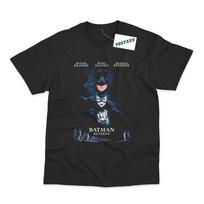 Retro Movie Poster Inspired By Batman Returns DTG Printed T-shirt S gray