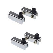 2pair Flush-fitting Glass Pivot Hinge Shaft Hinge Glass Clip Practical Glass Door Hinges  Cabinet