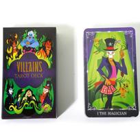 „Villains Tarot“ kaladė, labirintas, filmas, popkultūra, tradicinė, 78 kortos su PDF vadovu pradedantiesiems