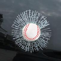 Stereoscopic 3D Smashing Creative Ball Stickers Decorative Arnmanets Glass Windows Funny Car Modification Personalized Tennis