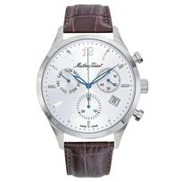 Mathey-Tissot Urban Chrono Odinis Dirželis Sidabrinis Ciferblatas Kvarcinis H411CHALS Vyriškas Laikrodis sidabras