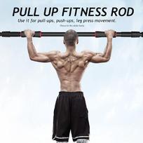 Adjustable doorway Pull Up Bar Door Horizontal Bars Exercise Home Workout Gym Chin Up Training Bar Sport Fitness Equipments Black+Red 66-100cm