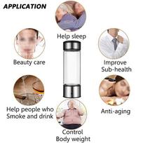USB Portable Rich Water Ionizer Generator Purifier Transparent Antioxidant Energy Cup Water Ionizer Generator 450ml New beige