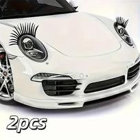 2 vnt. blakstienos, specialiai sukurtos automobiliams, automobilio žibintų blakstienų lipdukas, One Size juoda