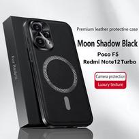 For Redmi Note 12 Turbo Poco F5 Case Magnetic Elegant Leather Wear-Resistant Lens Fully Covered Non-Slip Grip Edge Cover Shell Redmi Note 12 Turbo