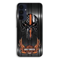 Case For Samsung Galaxy A16 Harley Davidson skull gray background Maniacase juoda