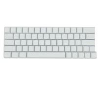 64Key Blank Keycaps, Thick PBT White Keycaps for Game Mechanical Keyboard Minimalistic White Keycap Set 1