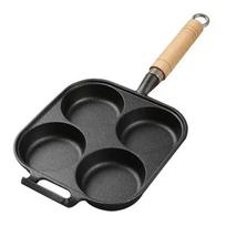 Wutuo Cast Iron 4-Hole Breakfast Frying Pan