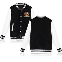 Burgerpommes ICrimax Spausdinti Vyrai Moterys Hip Hop Striukė Paltai Megztiniai Su Gobtuvu Beisbolo Uniforma Streetwear Berniukai Mergaitės Megztinis Viršutiniai Drabužiai XS juoda