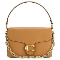 Coach Tabby 26 Gold Metal Logo Leather Shoulder Bag Medium Women shoulder bag Honey-Brown CAF52-B4T7J Basic Set (Bag+Dust Bag) brown