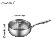 3-Layer Stainless Steel Wok Pan Extra-Thick With and Without Lid Hammered Finish That Serves as a Deep Fryer Stir-Fry Pan Soup