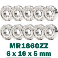 MR616ZZ Ball Bearing 6*16*5 mm ( 10 PCS ) R-1660HH Deep Groove Bearings MR616 Z B6-63Z MR1660ZZ R-1660ZZ