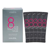 K-Beauty MASIL 8 Sec Salon Hair Mask Pouch Set 20ct – Just 8 Seconds for Salon-Smooth, Glossy, Soft Hair at Home 8mlx20pcs black
