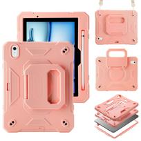 Case For iPad A19 A16 10th 11th 12th 7th 8th 9th 10.2 Pro 11 2024 2025 Air 11 M2 M3 M4 Air 6 5 4 Shockproof Stand Kids Safe Cover iPad10.2 9th 8th 7th rožinė