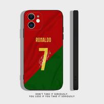 Futbolo R-RoNalDo-ES CR7 Skaidrus silikoninis dėklas iPhone 17,16,15,14,13,12,11,Pro,Max,Mini,XS,X,8,Plus smūgiams atsparus juodas dangtelis iPhone12