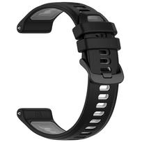 22mm Replace Strap For Garmin Forerunner 970 965 955 Solar 945 935 745 QuickFit Silicone Band For Garmin Official Bracelet Bands QuickFit 22mm juoda pilka spalva