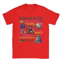 ZX Princess Donut and Mongo T Shirts Mens  Pure Cotton Vintage TShirt Round Collar Dungeon Crawler Carl Tee Shirt Clothes Summer S