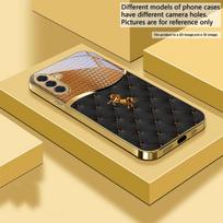 Illusionary Geometry For Samsung Galaxy S26 S20 FE S21 S22 S23Plus S24 Ultra 25Ultra S21+ S9 S22 S8 S23 Golden glass phone case Galaxy S26