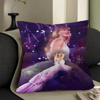Hot Singer T-Taylors S-Swifts Pillow Gifts Home Office Furnishings Bedroom Sofa Car Cushion Cover Case 45X45Cm Peach skin 18*18(CM)-1Pcs