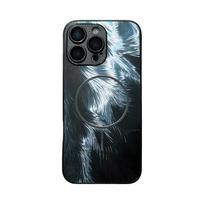Feather Design Magnetic Case for Magsafe IPhone 16 15 14 13 12 Pro Max Plus 16Pro 15Pro ProMax Camera Lens Protector Phone Cover iPhone 15 juoda