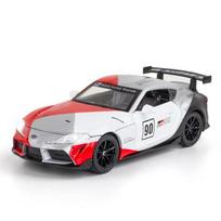 1/32 Toyota Supra GT4 Concept Alloy Sports Car Model Diecast Metal Toy Vehicles Model Simulation Sound and Light Kids Toy Gift balta/raudona