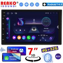 2 din 7 9 10 colių Android 14 Carplay automobilinis radijas Multimedijos grotuvas Navigacija GPS stereofoninė įranga, skirta VW Ford Nissan Kia Honda Toyota 4 core 4GB+32GB CP