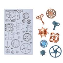 Vintažinė krumpliaračių forma Steam Punk šokolado forma Silikoninė tortų dekoravimo forma