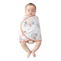 Naujagimio vasarinis medvilninis miegmaišis-vystykalas nuo staigių judesių M (6-12 Months, 35x90cm)