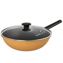 COOKER KING Orange Heart Aluminum Non-stick Wok, 32cm