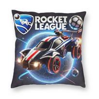 Rocket League Football Car Game Square Pillowcase Polyester Linen Velvet Pattern Zip Decorative Sofa Seater Cushion Case 30x30cm